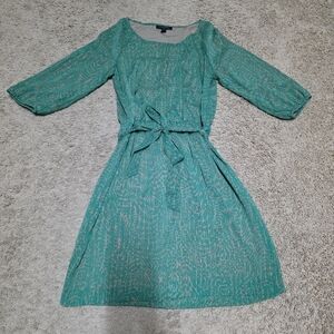 Banana Republic Teal and Gray Dress